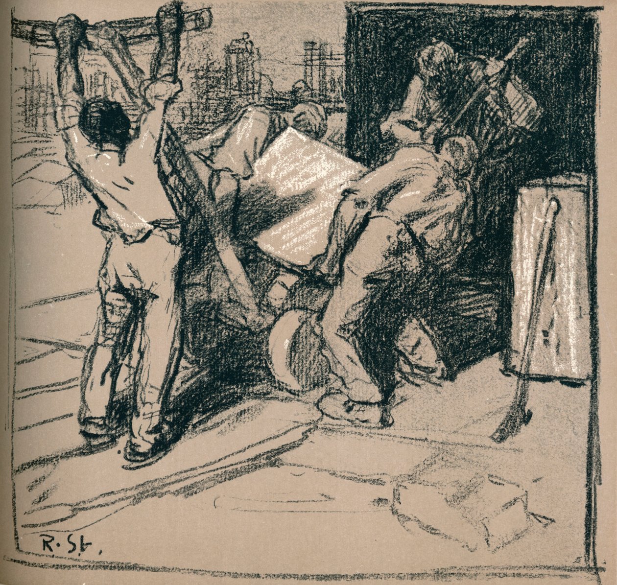 „Quarrymen”, 1900, 1902 alkotó: Robert Hermann Sterl