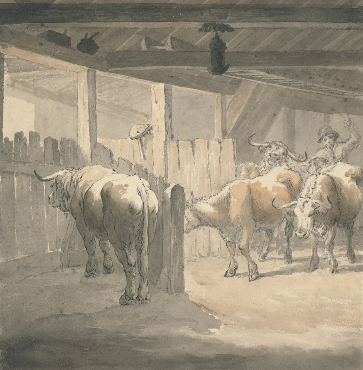Egy Cow Byre alkotó: Robert Hills