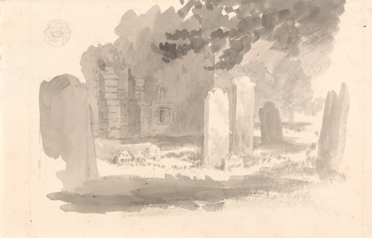 Szent István templomkert, Jersey, a művész testvérének sírjával alkotó: Robert Hills