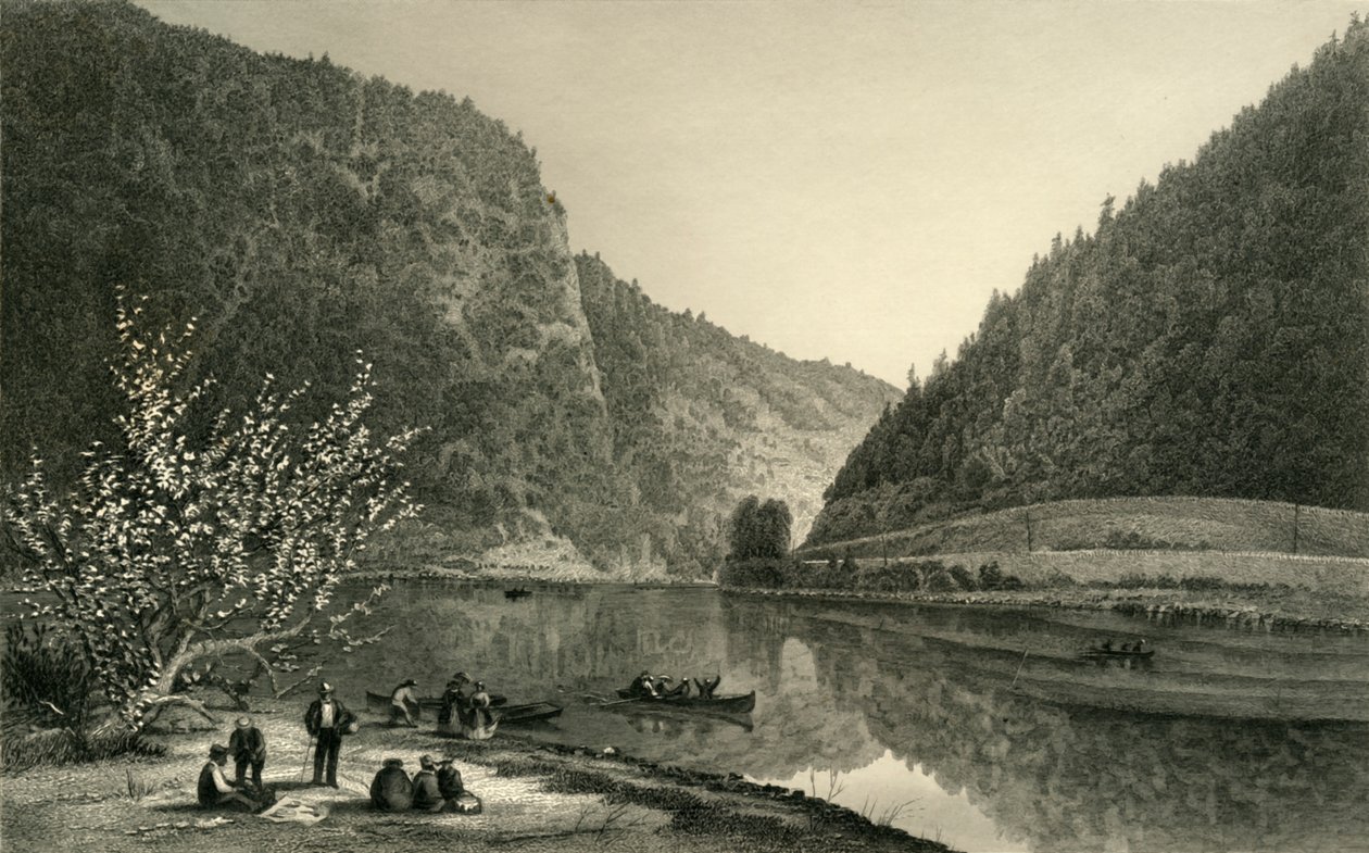 „Delaware Water Gap”, 1872. alkotó: Robert Hinshelwood
