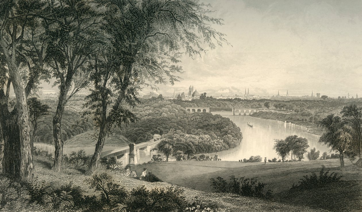 „Philadelphia from Belmont, West Park”, 1874. alkotó: Robert Hinshelwood