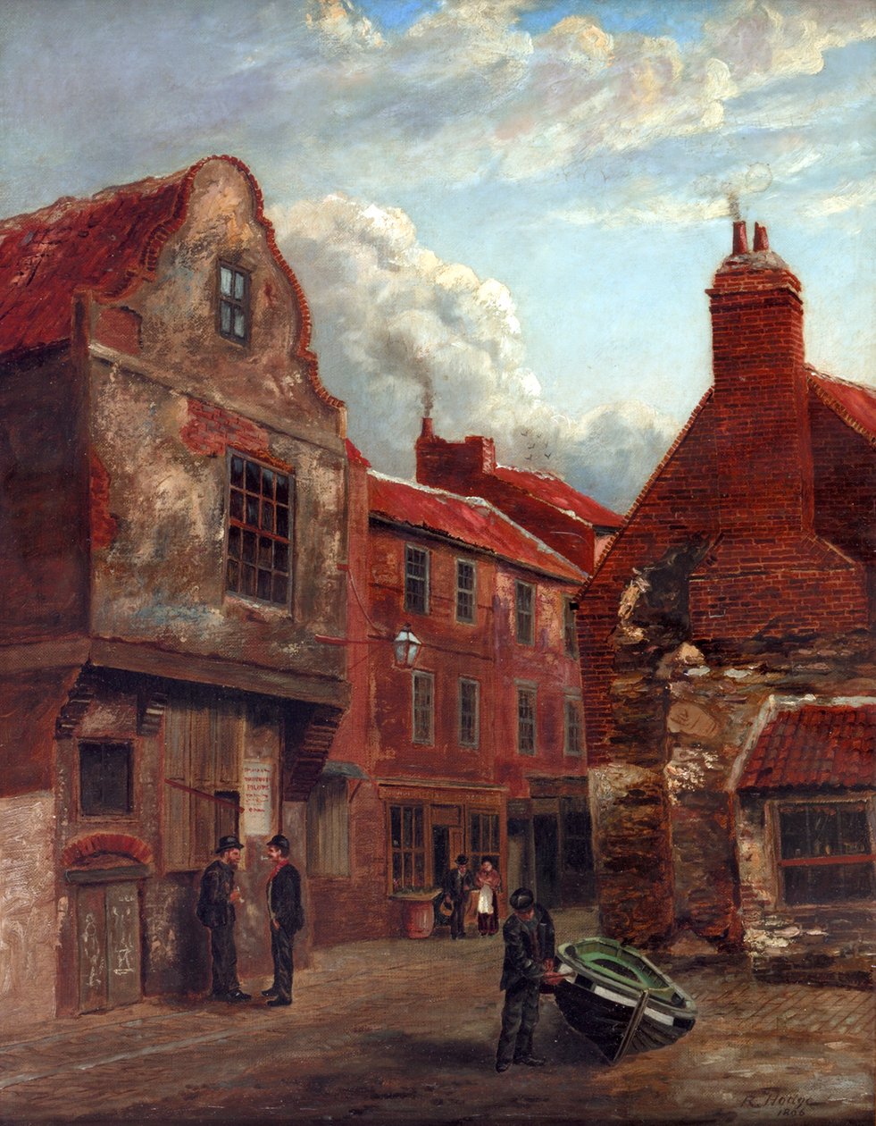 Old Shields, Wapping Street és Union Lane, 1896 alkotó: Robert Hodge