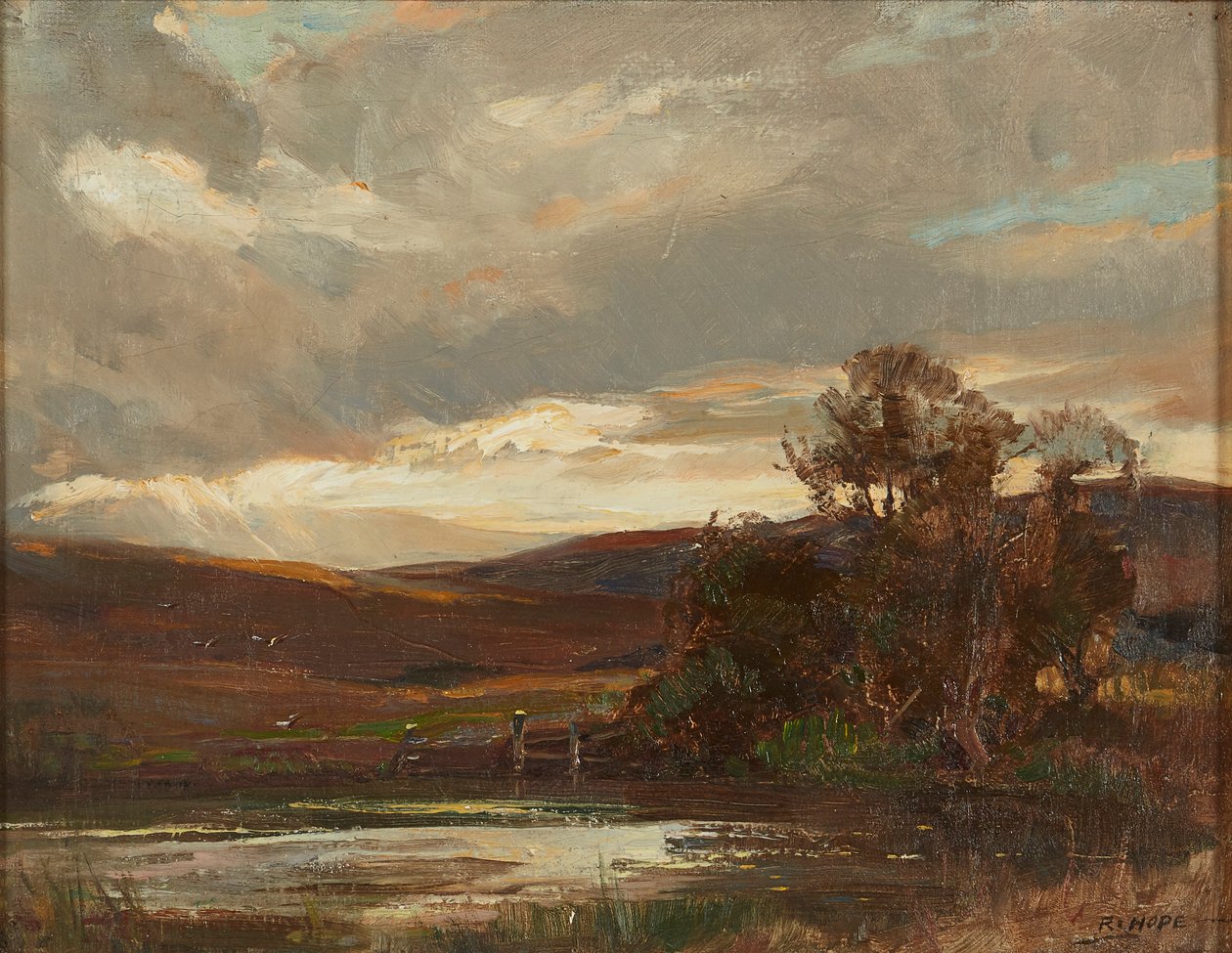 Este a Swire úton, Ettrick híd (olaj, vászon) alkotó: Robert Hope