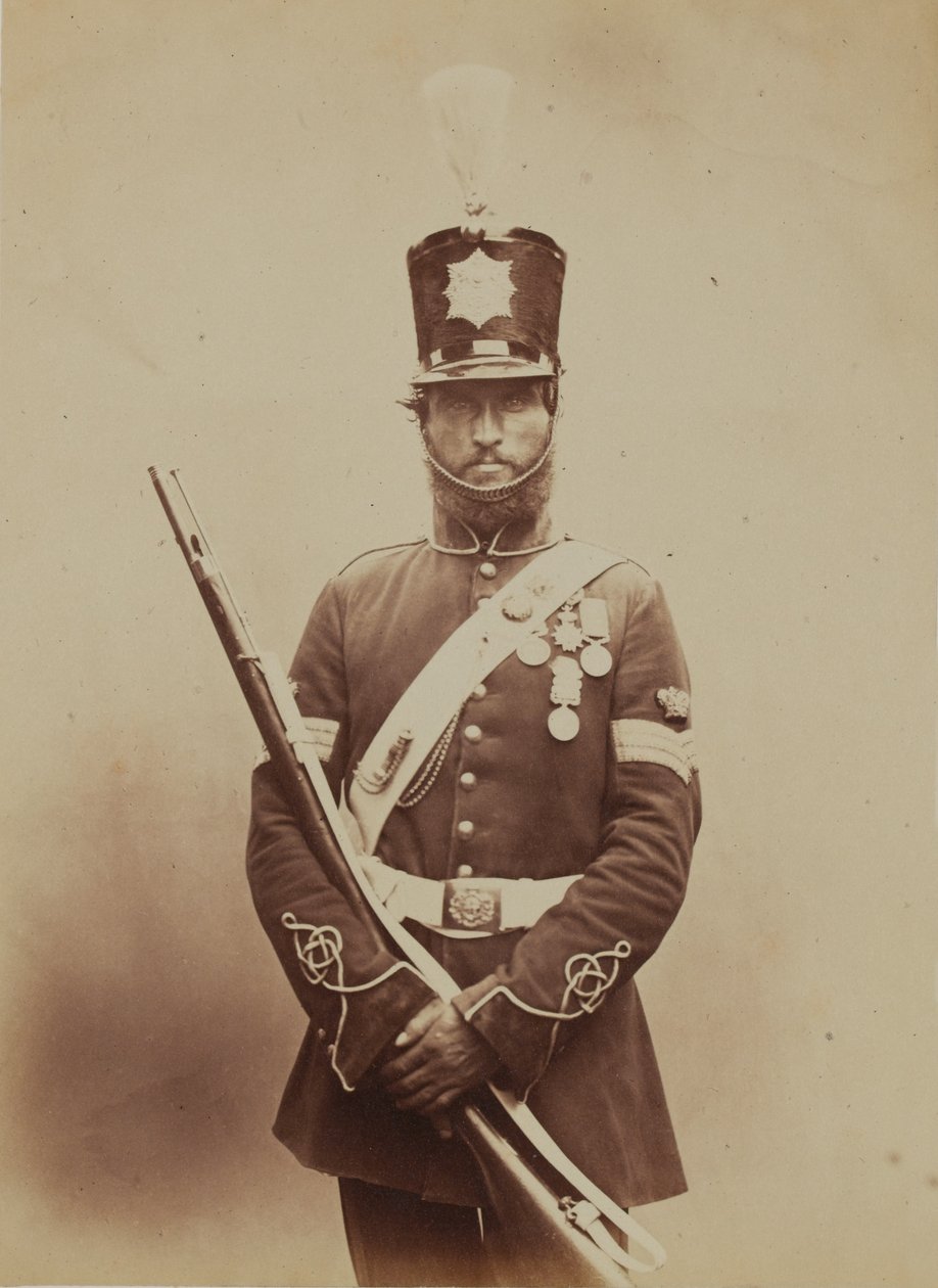 John Paul színőrmester, Királyi Sappers and Miners, 1856 (szépia fotó) alkotó: Robert Howlett