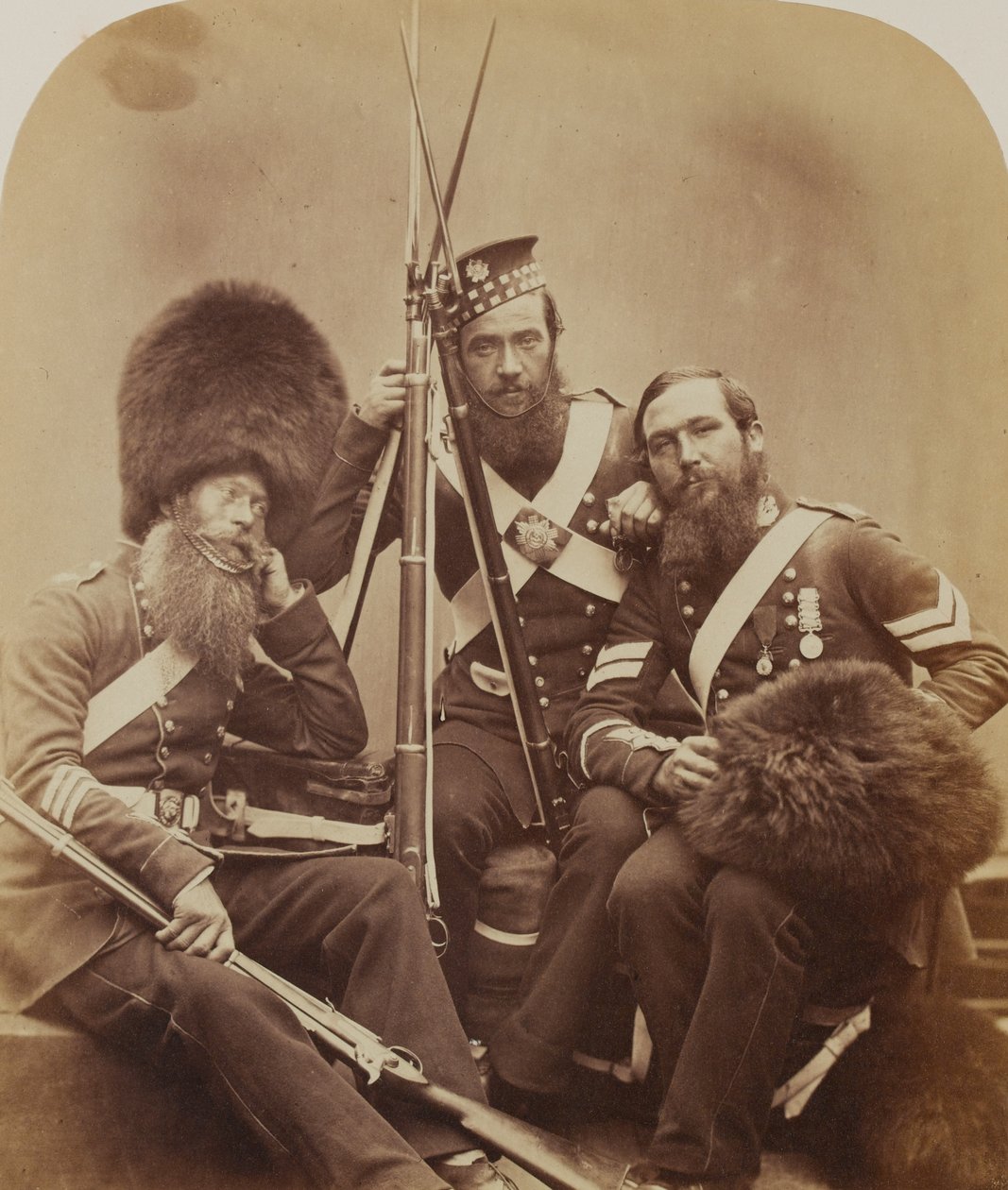 Reynolds, Temple és Judd, skót Fusiliers gárdája alkotó: Robert Howlett