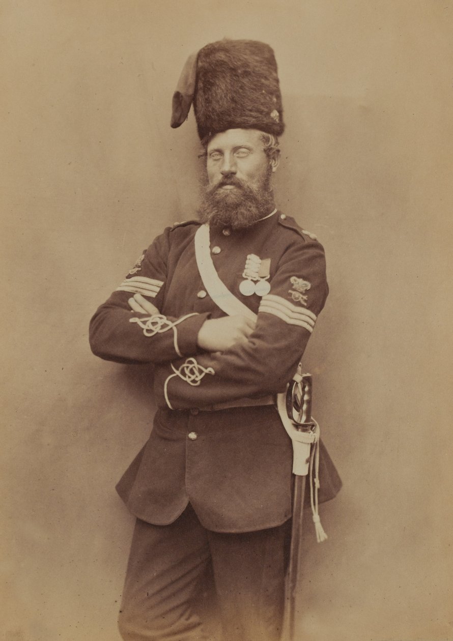 Glasgow őrmester, Királyi Tüzérség, 1856 (szépia fotó) alkotó: Robert Howlett