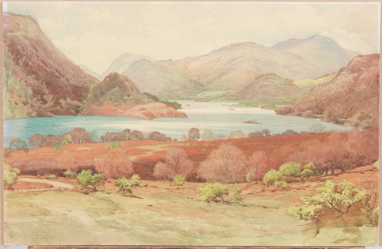 Ullswater májusban (ceruza és akvarell, tábla) alkotó: Robert John Scott Bertram