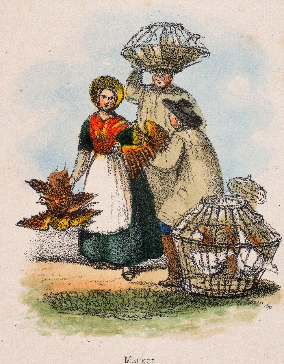 „Piac”, 1845 alkotó: Robert Kent Thomas