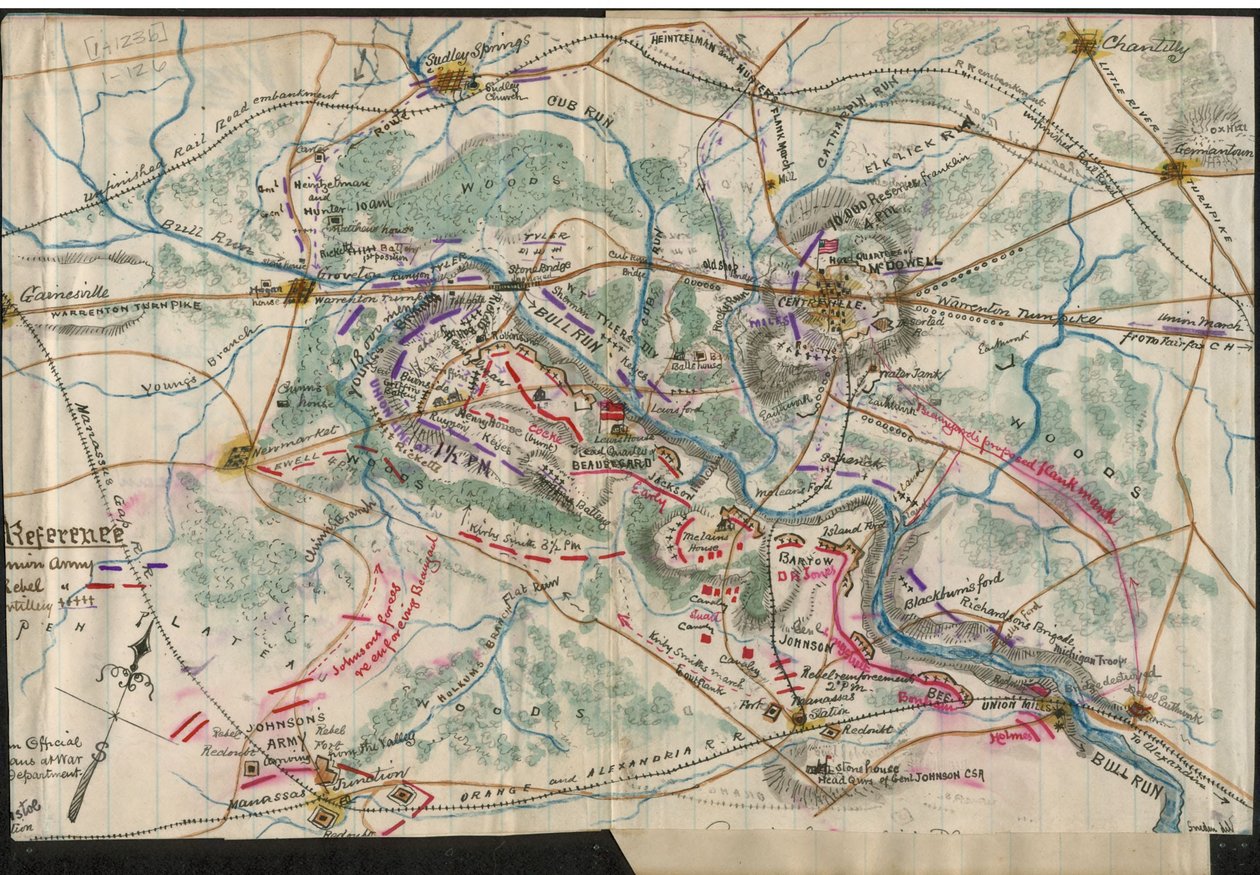 (Az első bikafoki csata térképe) LOC gvhs01.vhs00060 alkotó: Robert Knox Sneden