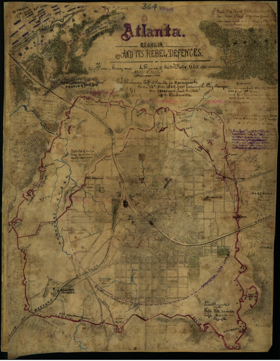 Atlanta, Georgia és a lázadók védelme (sic) LOC gvhs01.vhs00311 alkotó: Robert Knox Sneden