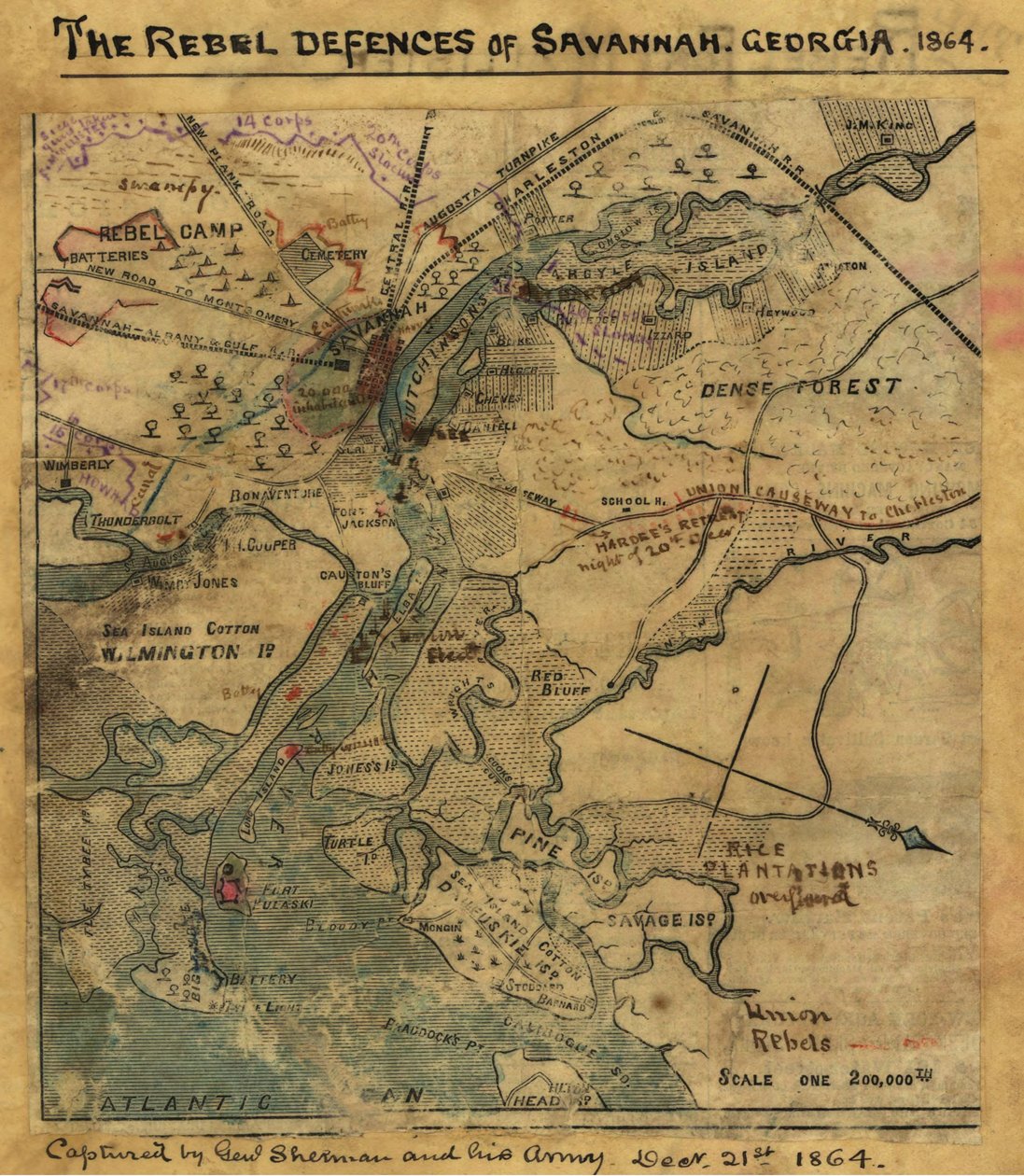Támadás Ft. Pulaski Savannah, Georgia, 1862. április. LOC gvhs01.vhs00277 alkotó: Robert Knox Sneden