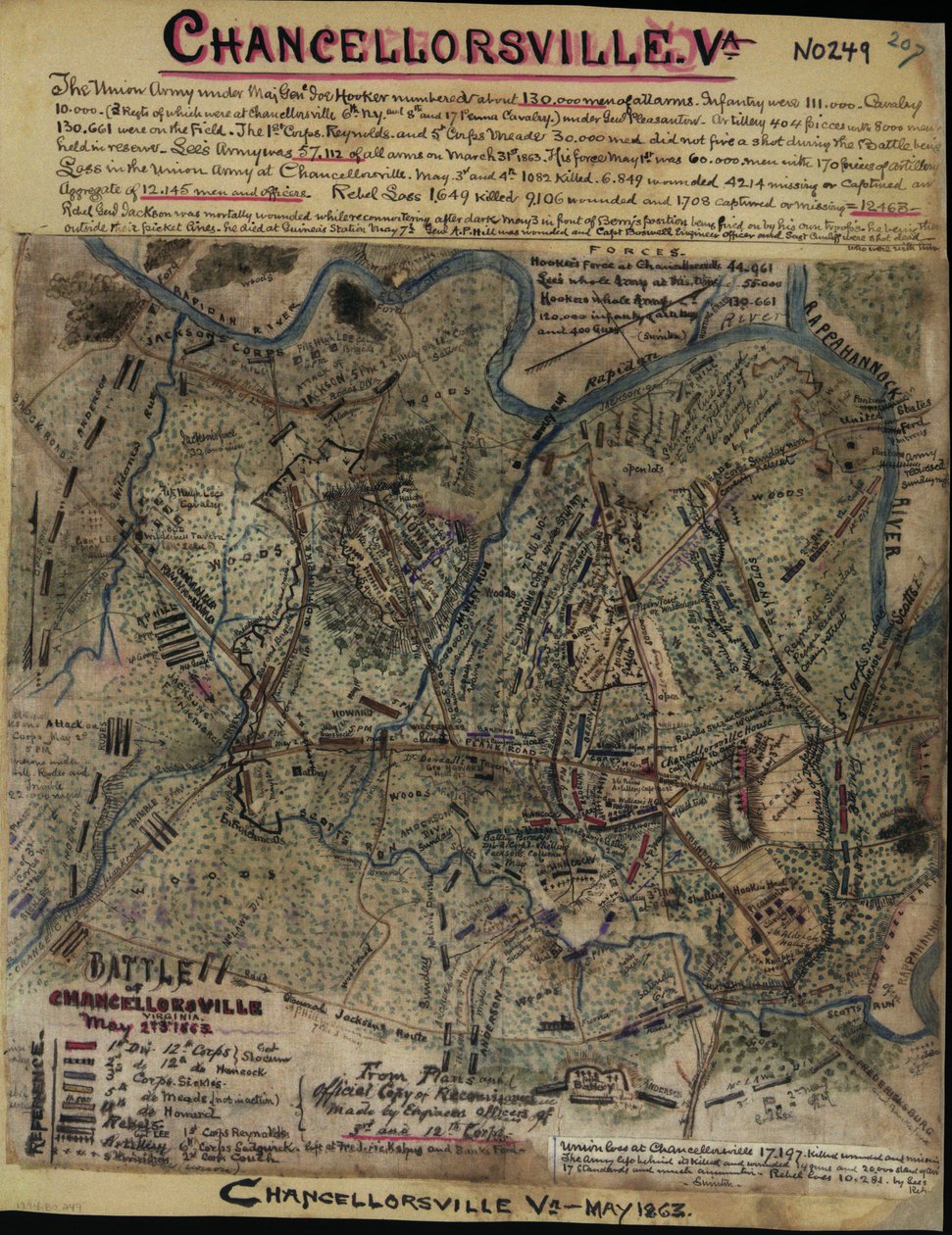 Chancellorsville-i csata, Virginia, 1863. május 2. és 3. LOC gvhs01.vhs00299 alkotó: Robert Knox Sneden