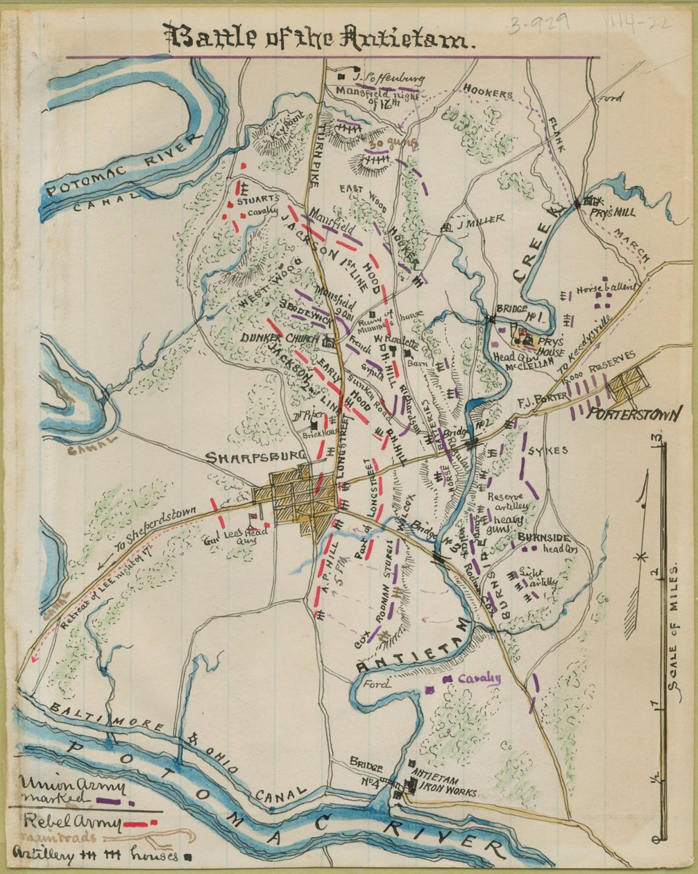 Antietami csata. LOC gvhs01.vhs00044 alkotó: Robert Knox Sneden