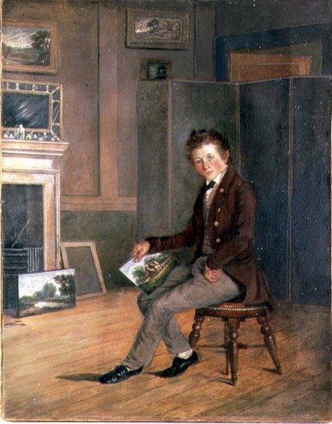 Joseph Stannard (1797-1830) fiatal portréja (olaj, papír, vászon) alkotó: Robert Ladbrooke