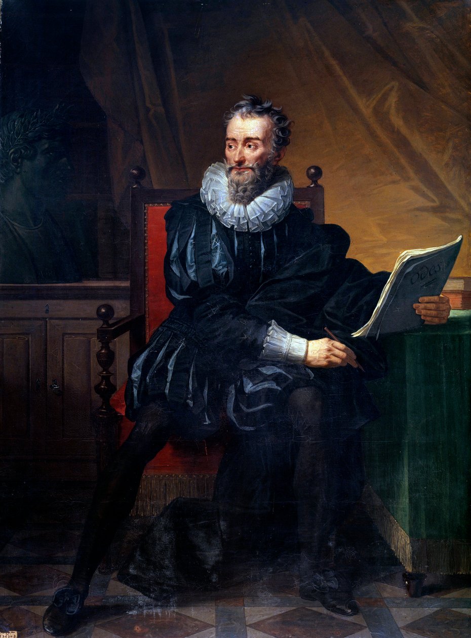 Francois de Malherbe francia költő (1555-1628) portréja lábán Robert Lefevre (1755-1830) festménye 19. század V. 1,5x2,09 m Párizs, Sainte Genevieve bibliotéka alkotó: Robert Lefevre