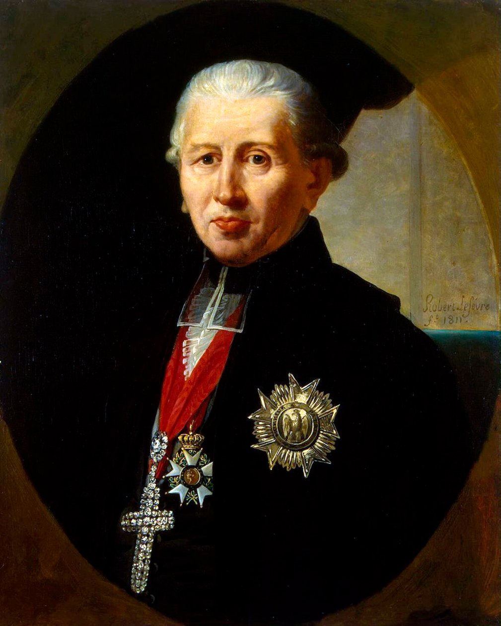 Karl Theodor von Dalberg portréja, 1744-1817, 1811. alkotó: Robert Lefevre