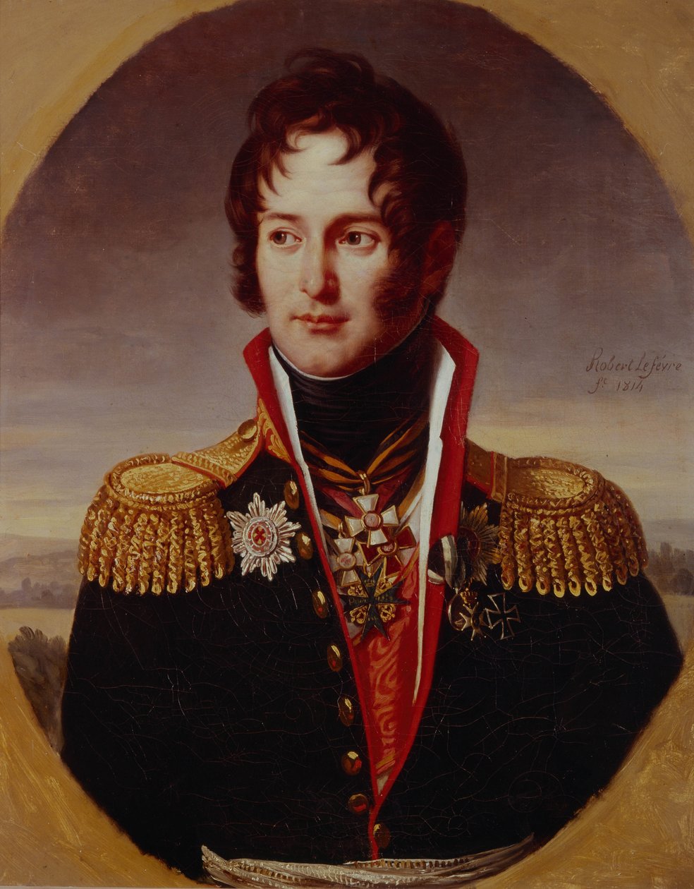 Pjotr Alekszandrovics Chicherin portréja 1778-1848, 1814 alkotó: Robert Lefevre
