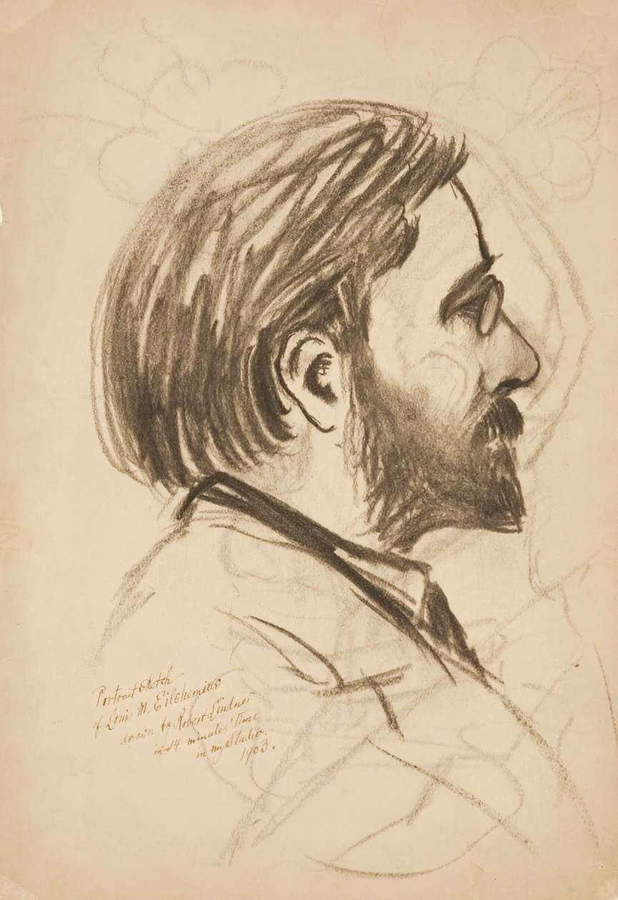 Louis M. Eilshemius portrévázlata, 1903. alkotó: Robert Lindner