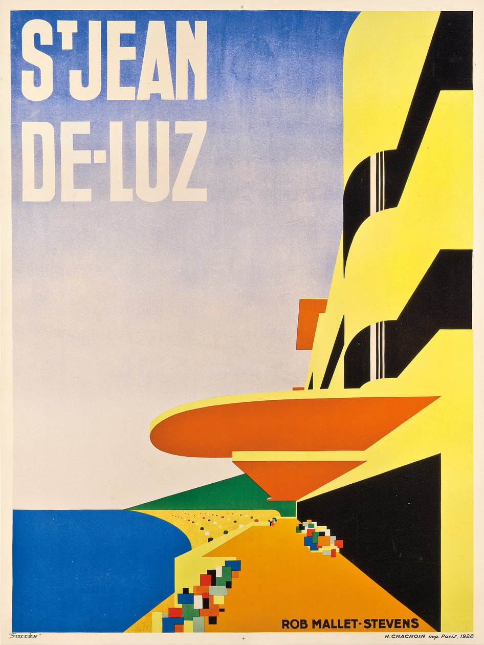 Saint-Jean-de-Luz reklámplakát, 1928 alkotó: Robert Mallet Stevens