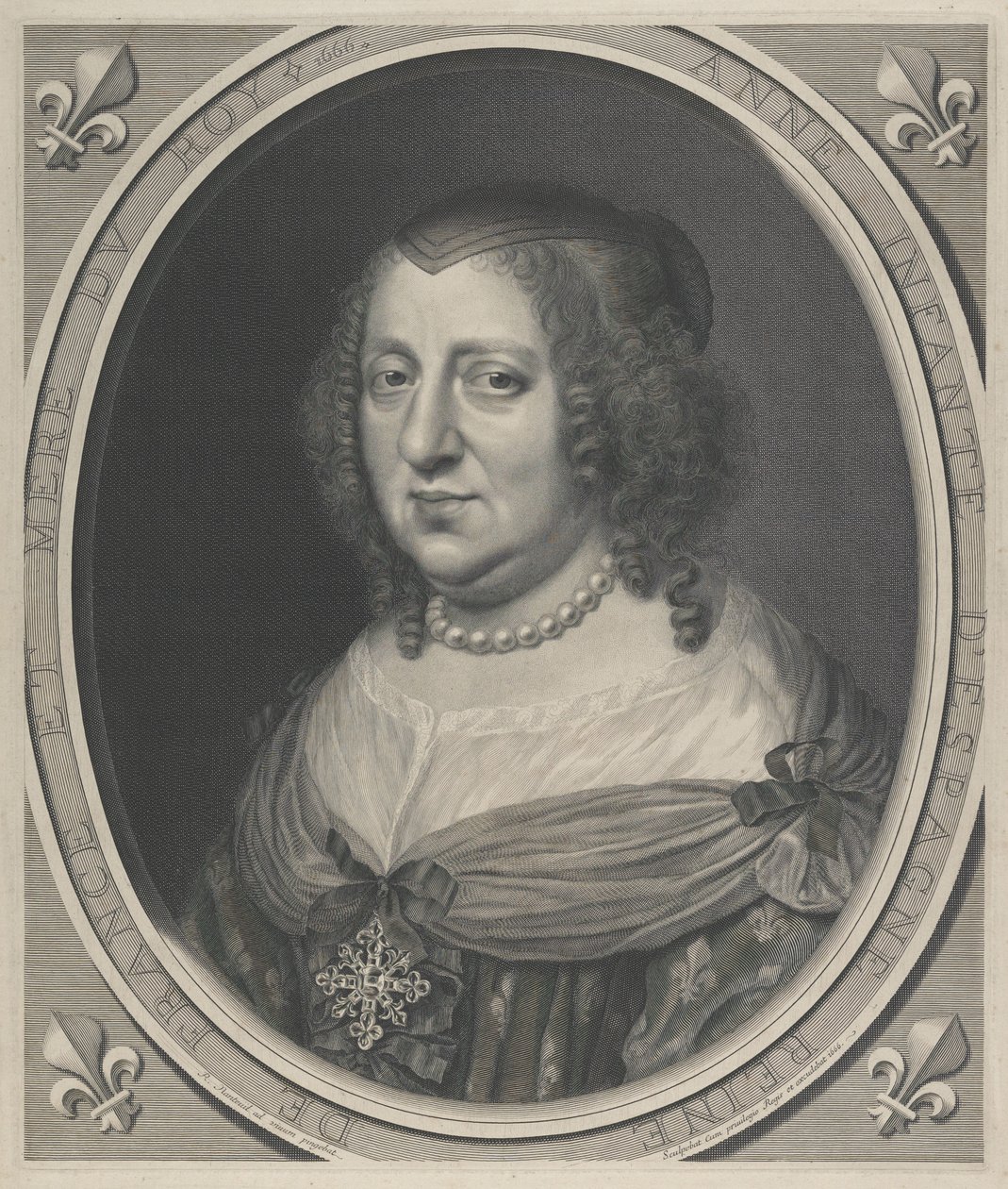 Anna Ausztriai, Franciaország királynéja (1601–1666) alkotó: Robert Nanteuil