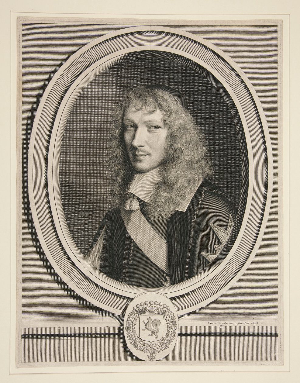 Basil Fouquet, Abb? de Barbeaux és de Rigny, a királyi rendek kancellárja (barbeaux-i és rignyi apát, a király kancellárja alkotó: Robert Nanteuil