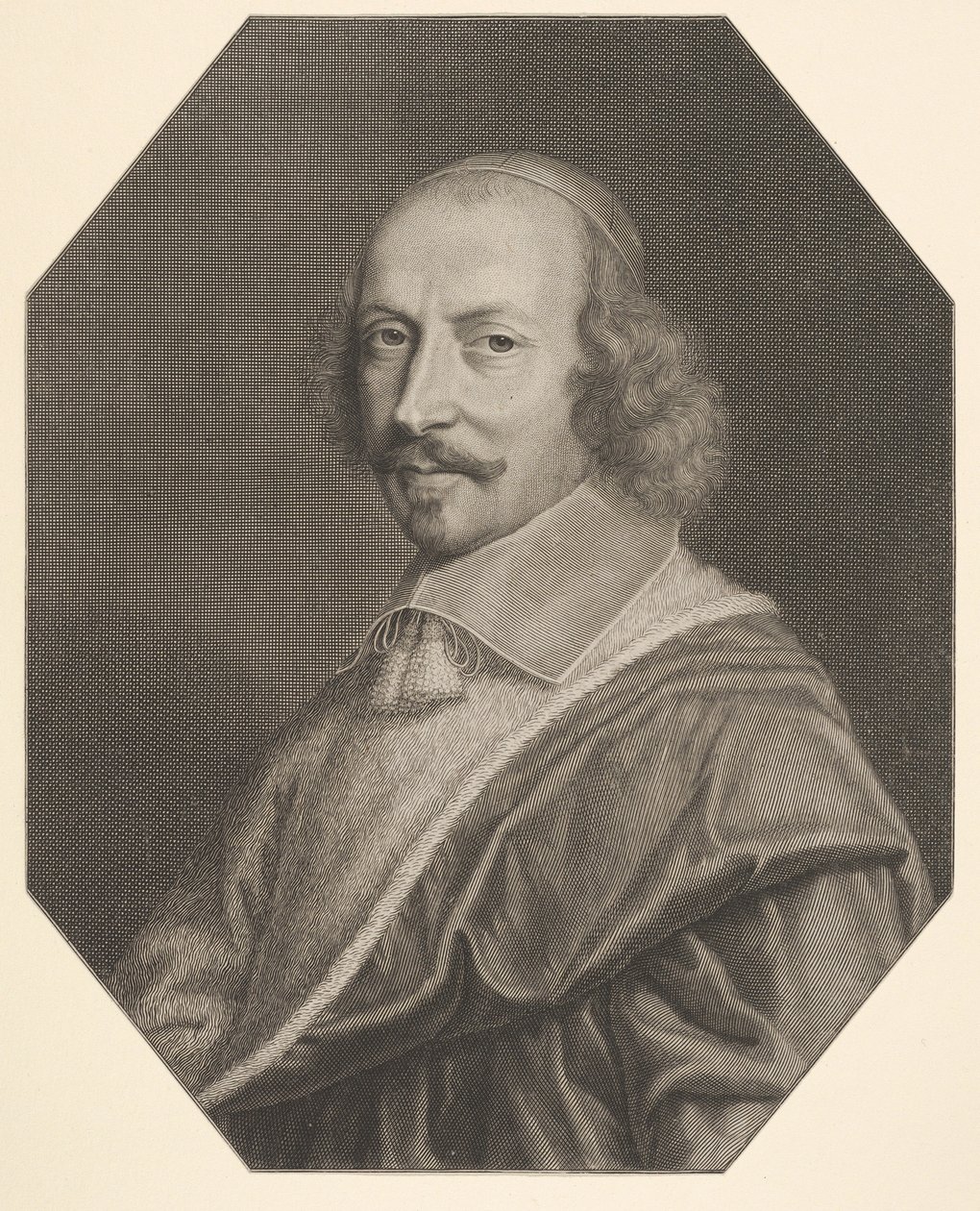 Jules Mazarin bíboros, 1656. alkotó: Robert Nanteuil