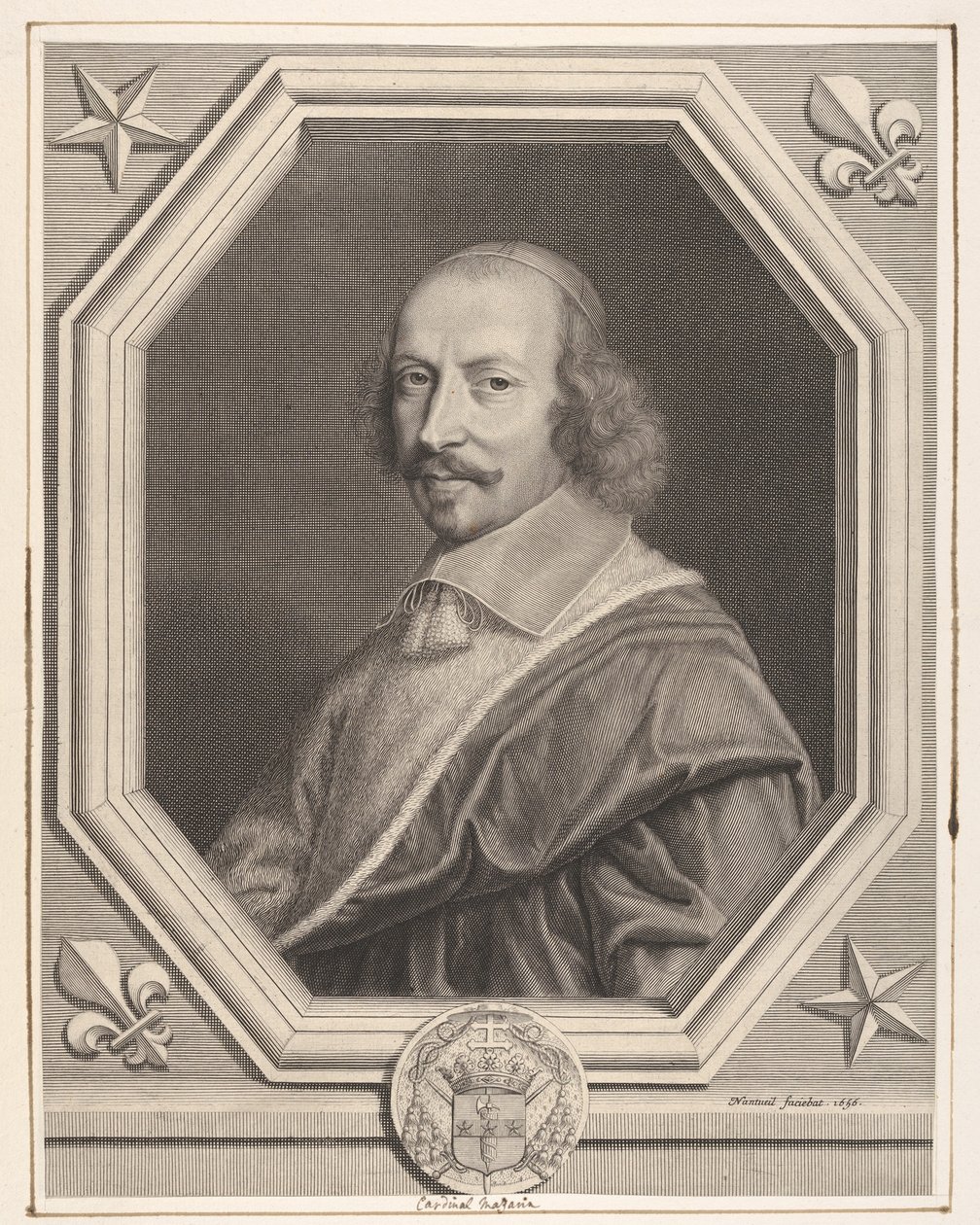 Jules Mazarin bíboros, 1656. alkotó: Robert Nanteuil