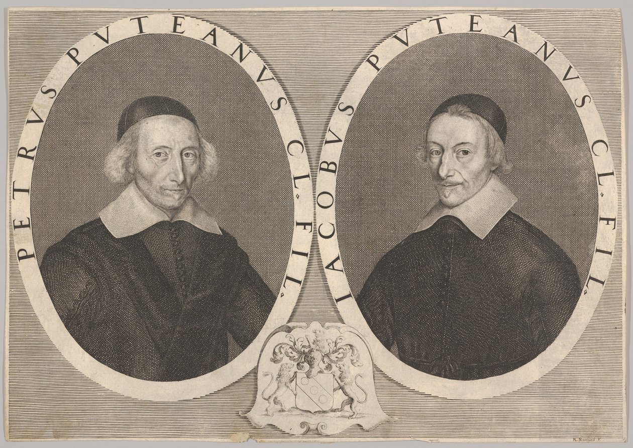 Pierre és Jacques Dupuy kettős portréja, kb. 1648-49. alkotó: Robert Nanteuil