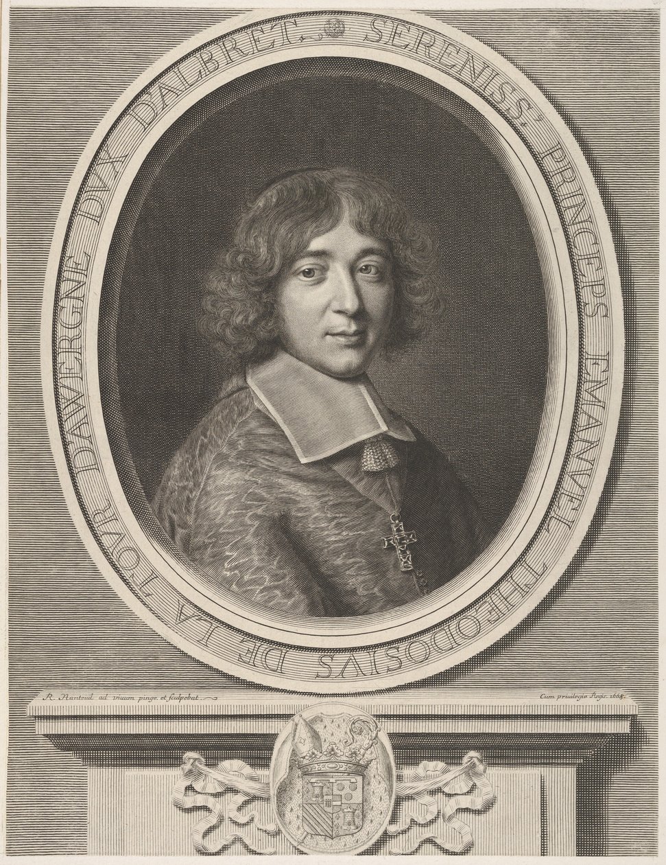 Emmanuel-Théodose de La Tour dAuvergne, Bouillon bíborosa, 1668. alkotó: Robert Nanteuil