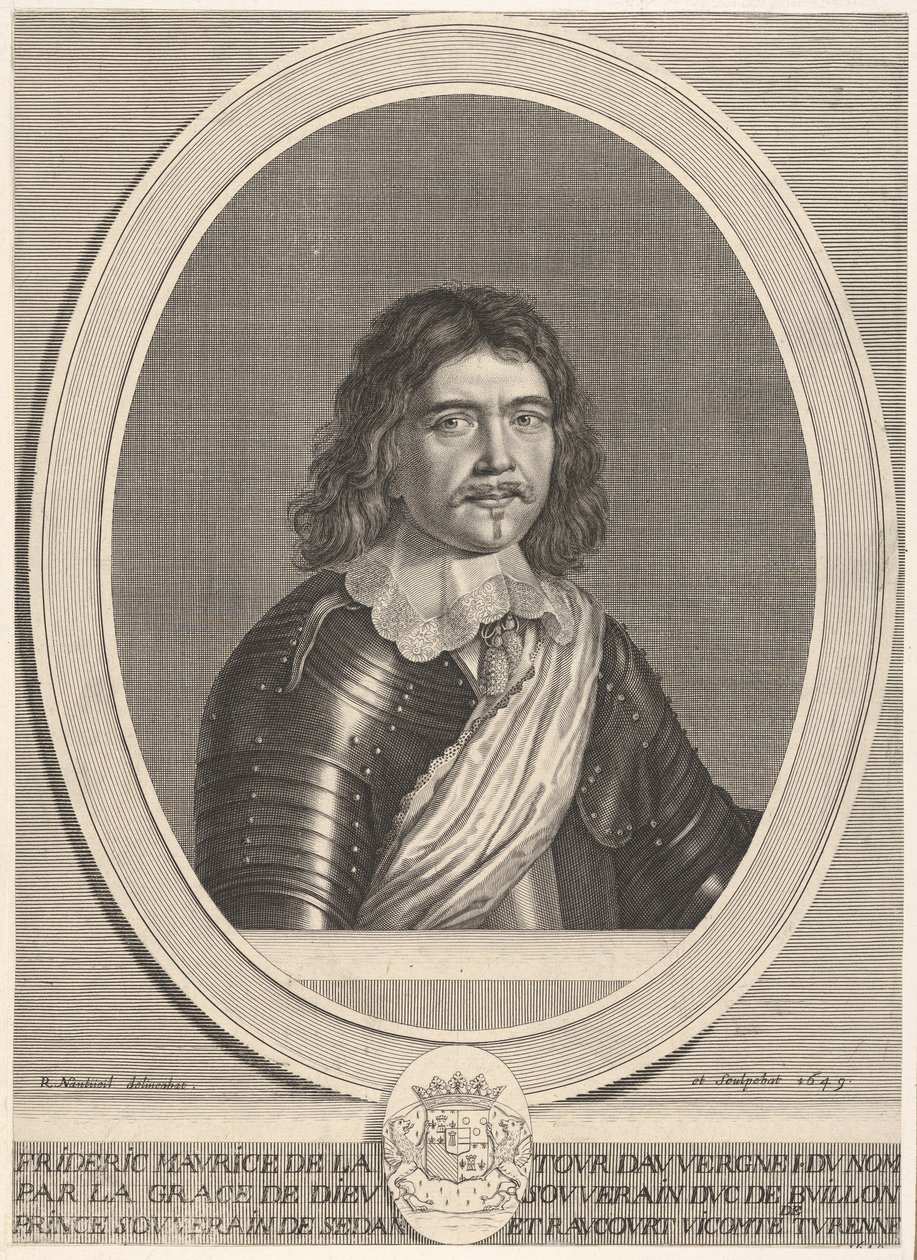 Frédéric-Maurice de la Tour dAuvergne, Bouillon hercege, 1649. alkotó: Robert Nanteuil