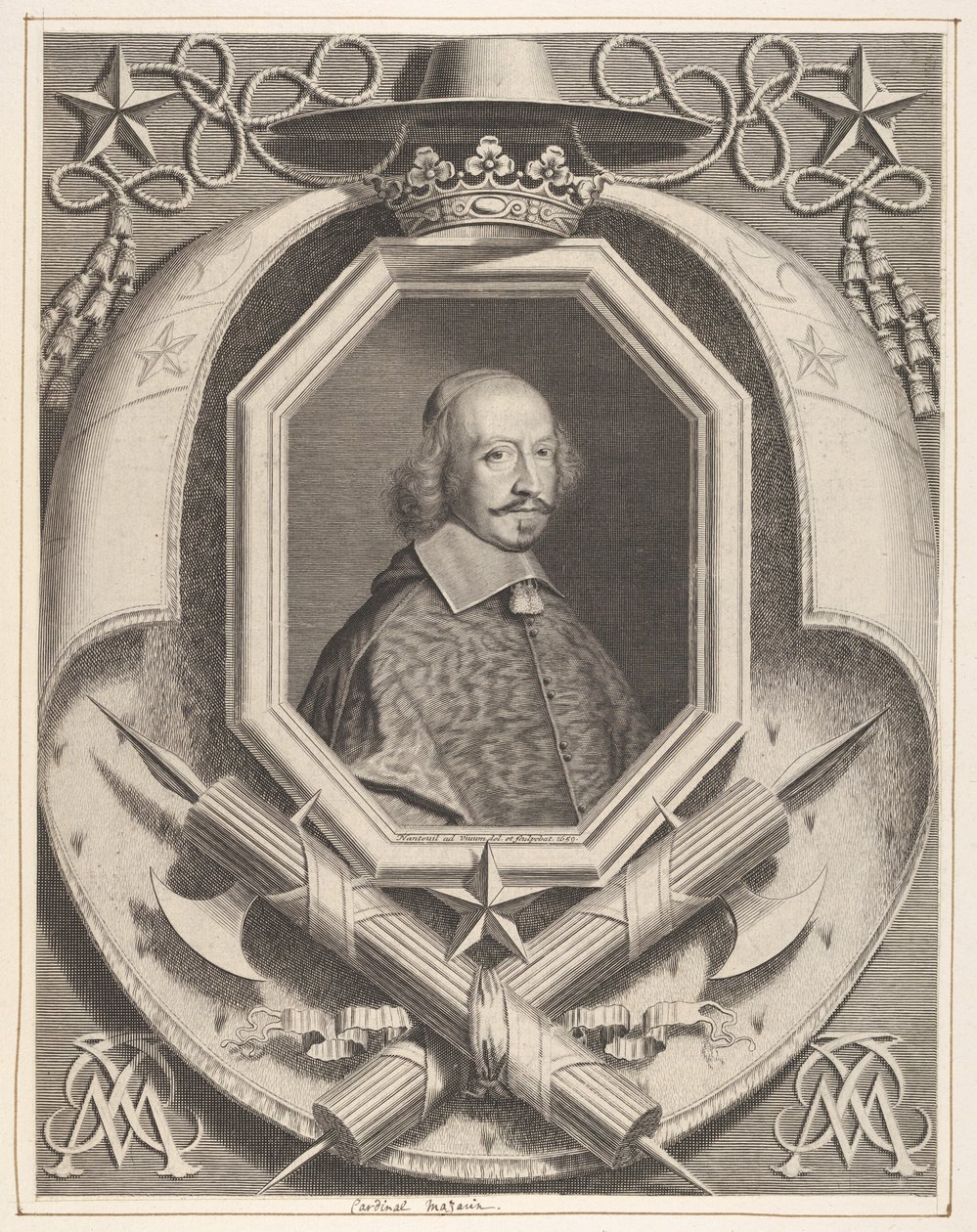 Jules Mazarin bíboros, 1659. alkotó: Robert Nanteuil