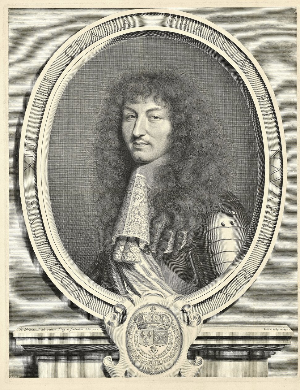 XIV. Lajos francia király 1638-1715, 1664 alkotó: Robert Nanteuil