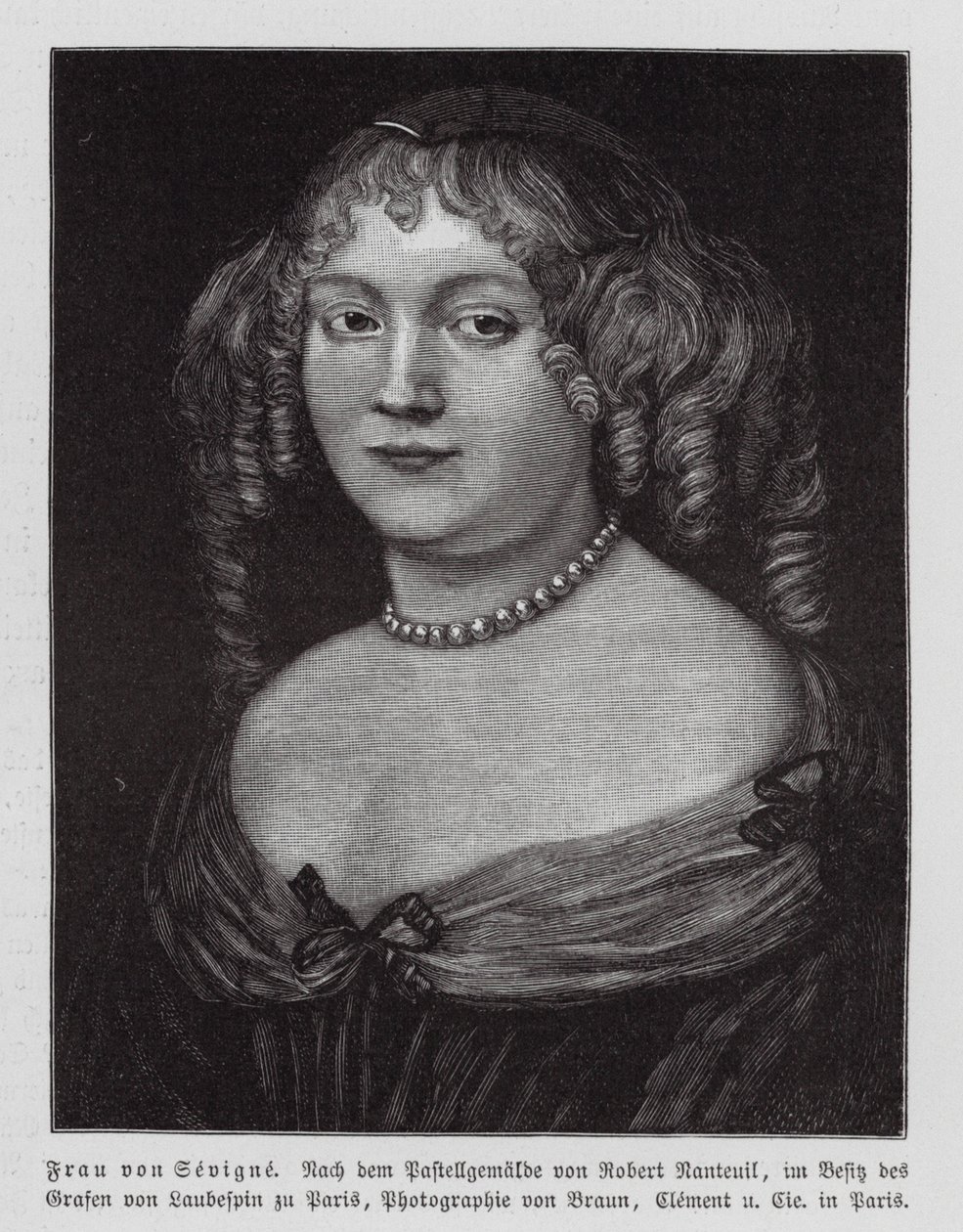 Madame de Sevigne, francia írónő (metszet) alkotó: Robert Nanteuil