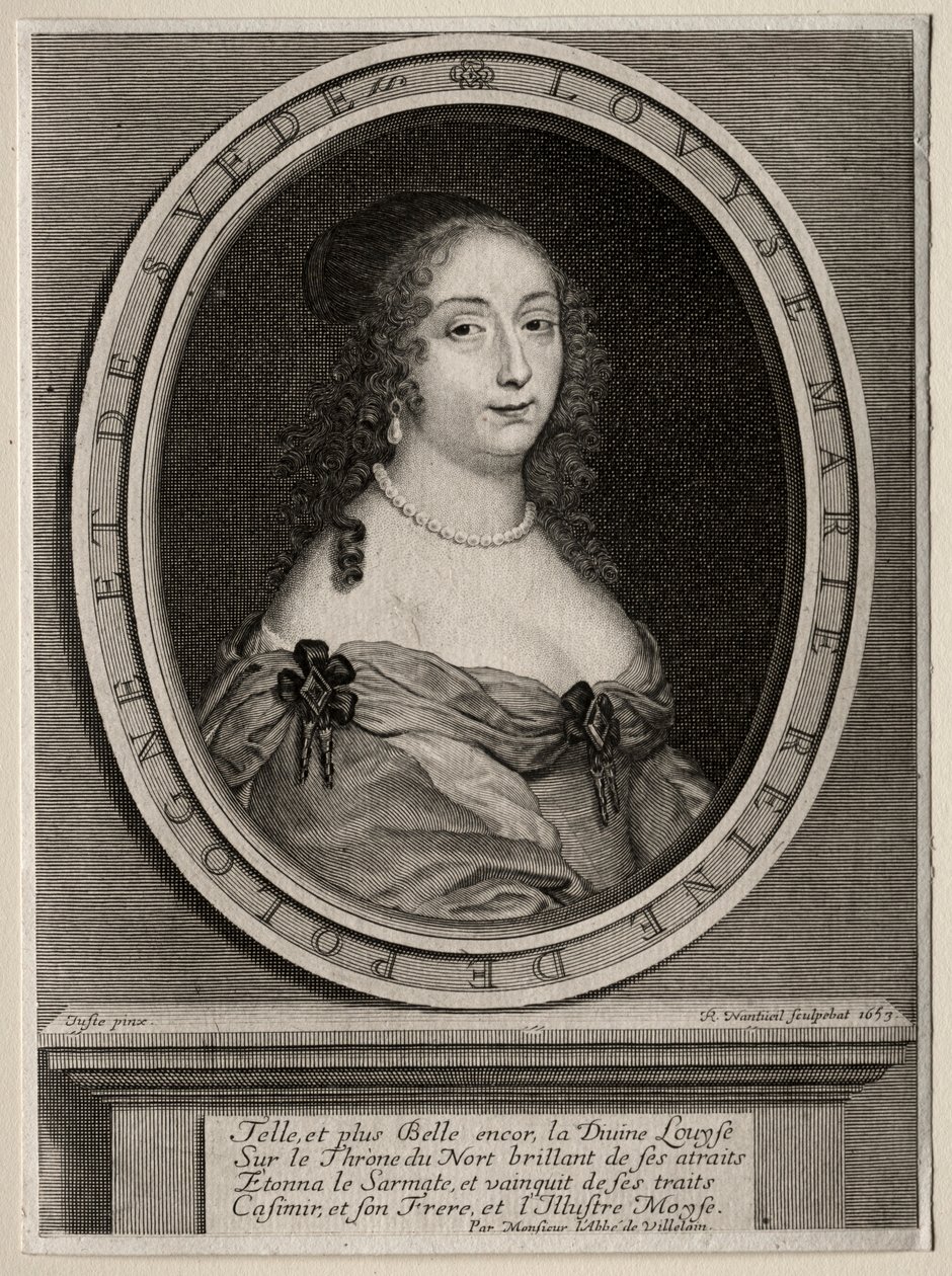 Marie Louise de Gonzague, Lengyelország királynője, 1653. alkotó: Robert Nanteuil