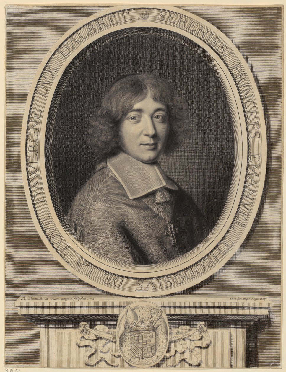 Emmanuel-Théodose de La Tour d’Auvergne, Bouillon bíboros portréja alkotó: Robert Nanteuil