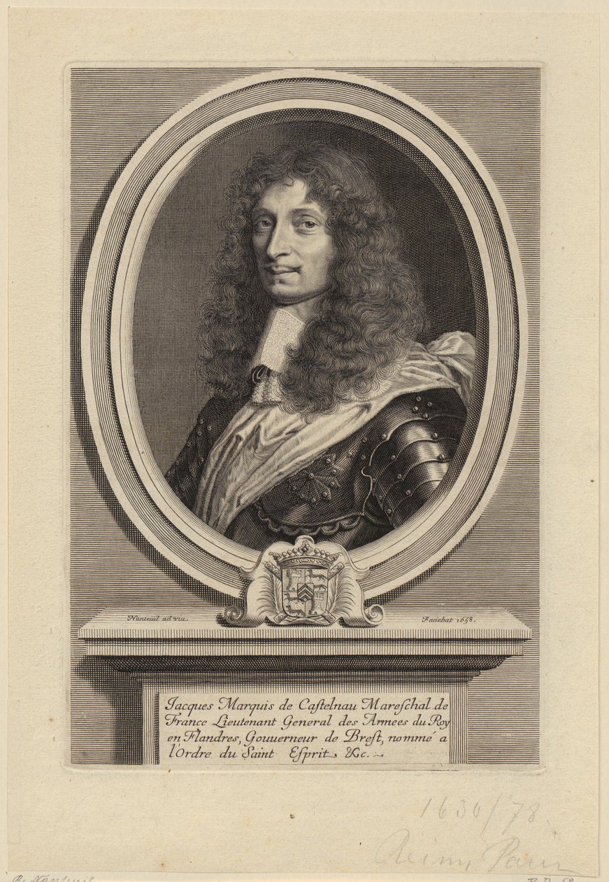 Jacques II de Castelnau francia marsall portréja alkotó: Robert Nanteuil