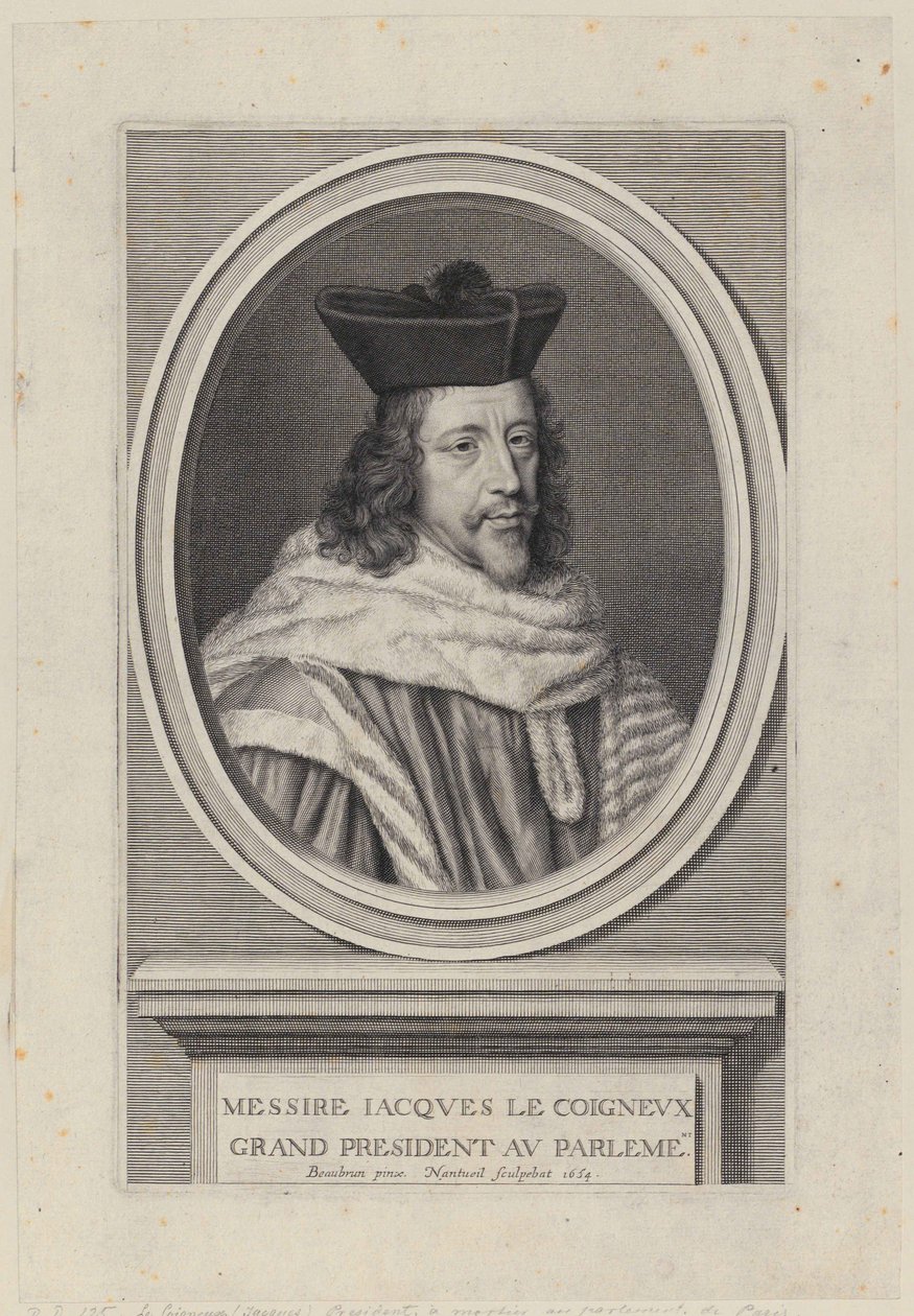 Jacques Le Coigneux portréja alkotó: Robert Nanteuil
