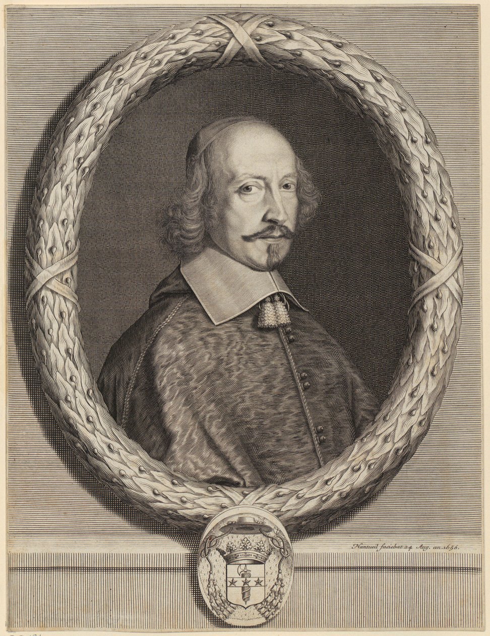 Jules Mazarin bíboros portréja alkotó: Robert Nanteuil