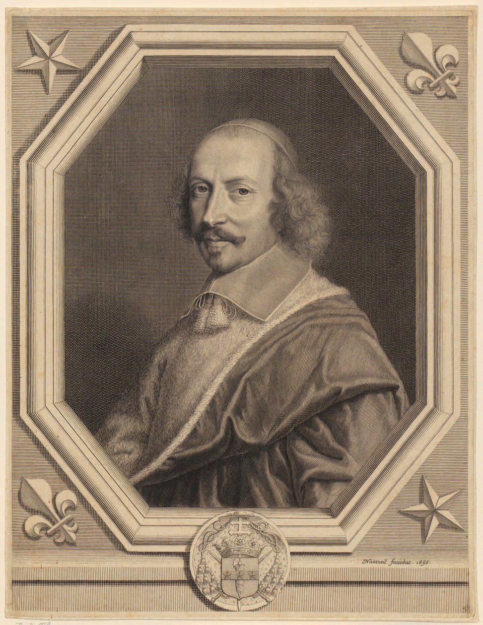Jules Mazarin bíboros portréja alkotó: Robert Nanteuil
