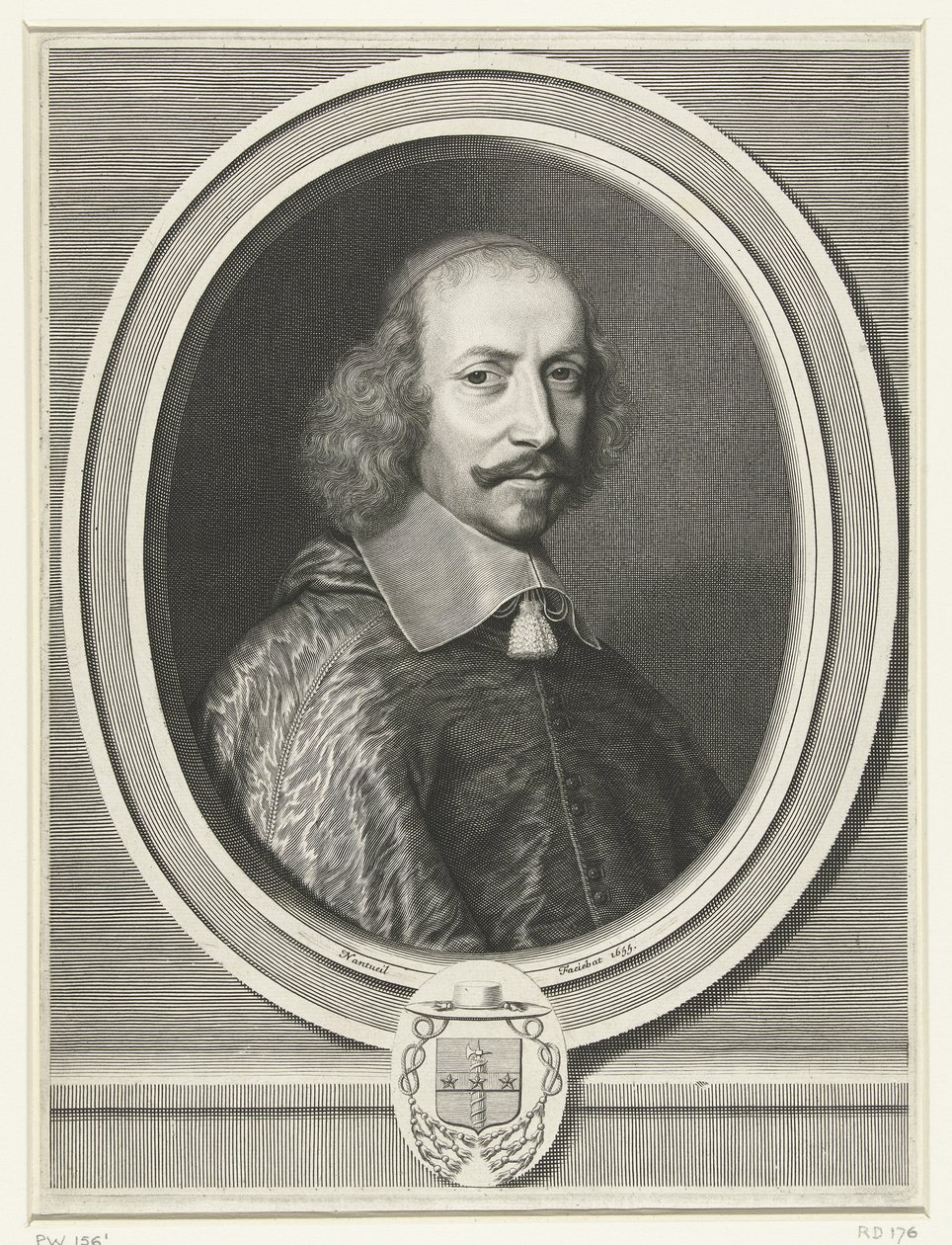 Mazarin bíboros portréja, 1655 alkotó: Robert Nanteuil