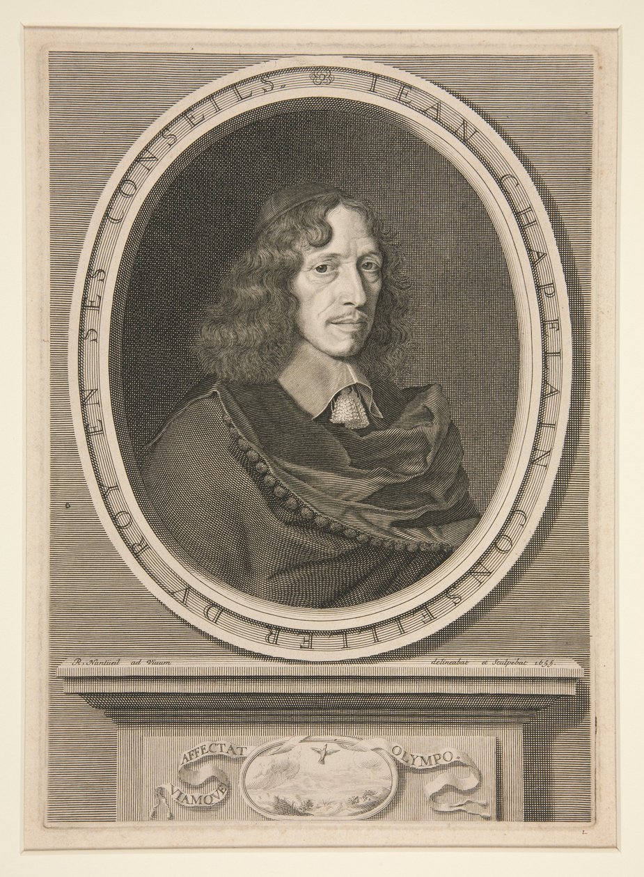 Jean Chapelain, a király tanácsadójának portréja alkotó: Robert Nanteuil