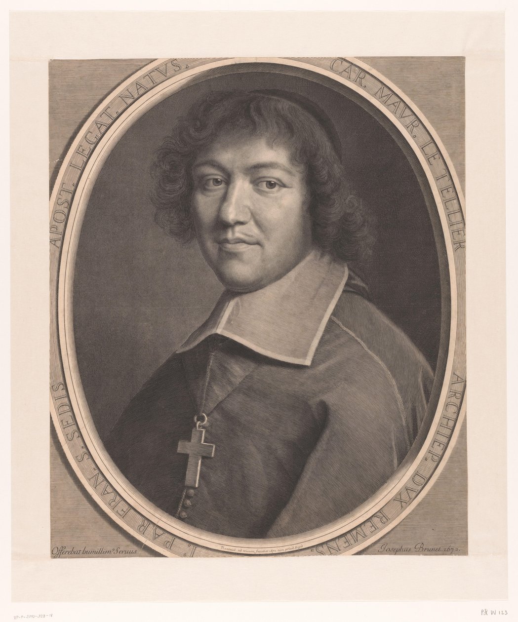 Charles-Maurice Le Tellier portréja Mert. Maur. Le Tellier (...) (cím a tárgyon) alkotó: Robert Nanteuil