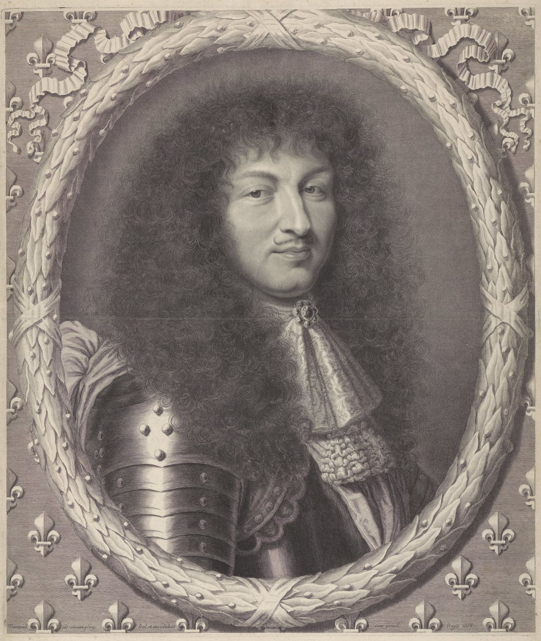 XIV. Lajos francia király portréja alkotó: Robert Nanteuil