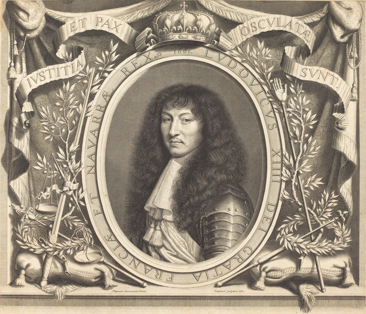 Lajos XIV alkotó: Robert Nanteuil after Nicolas Mignard