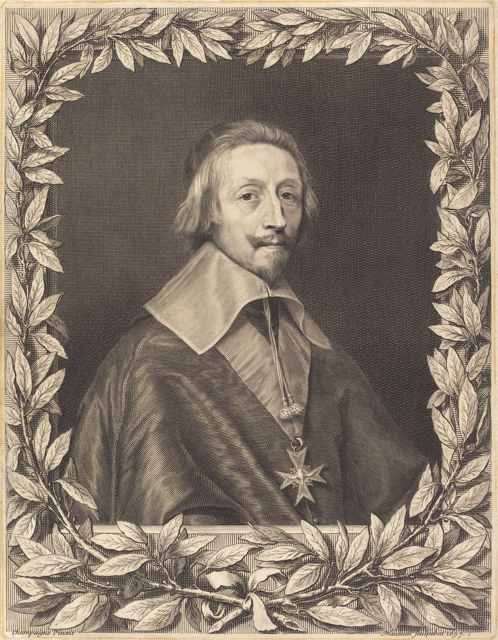 Richelieu bíboros alkotó: Robert Nanteuil after Philippe de Champaigne