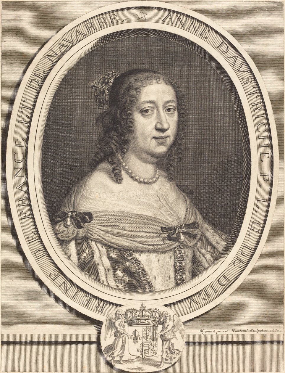 Ausztriai Anna, Franciaország és Navarra királynője alkotó: Robert Nanteuil after Pierre Mignard I