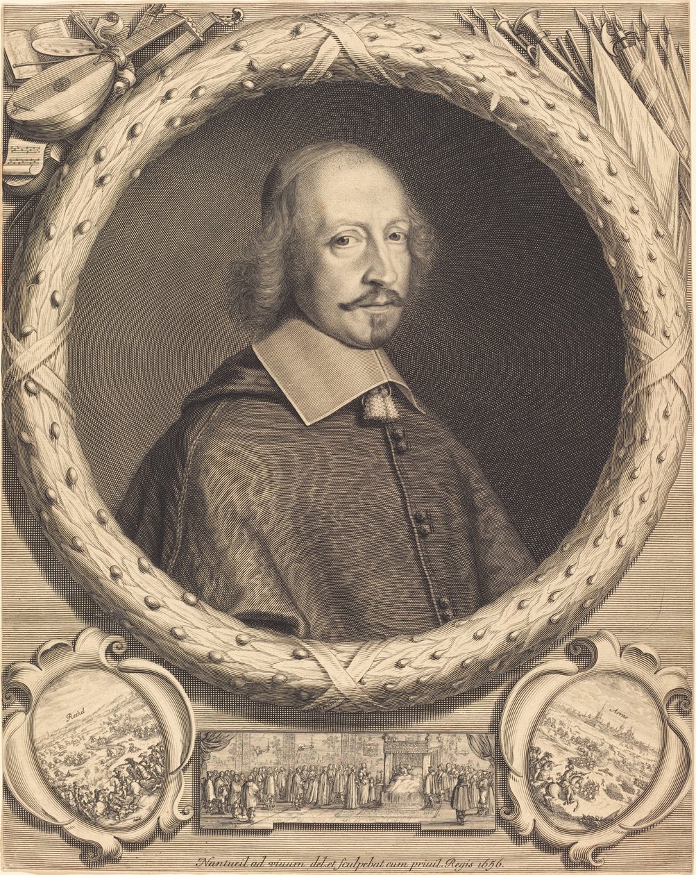 Jules Mazarin bíboros alkotó: Robert Nanteuil and Israël Silvestre