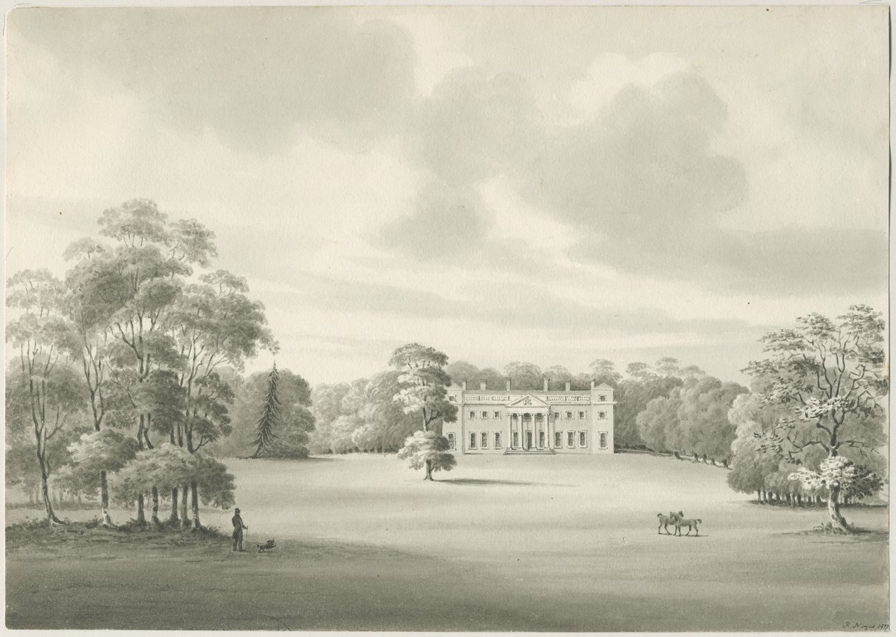 Chillington Hall: szépia rajz alkotó: Robert Noyes