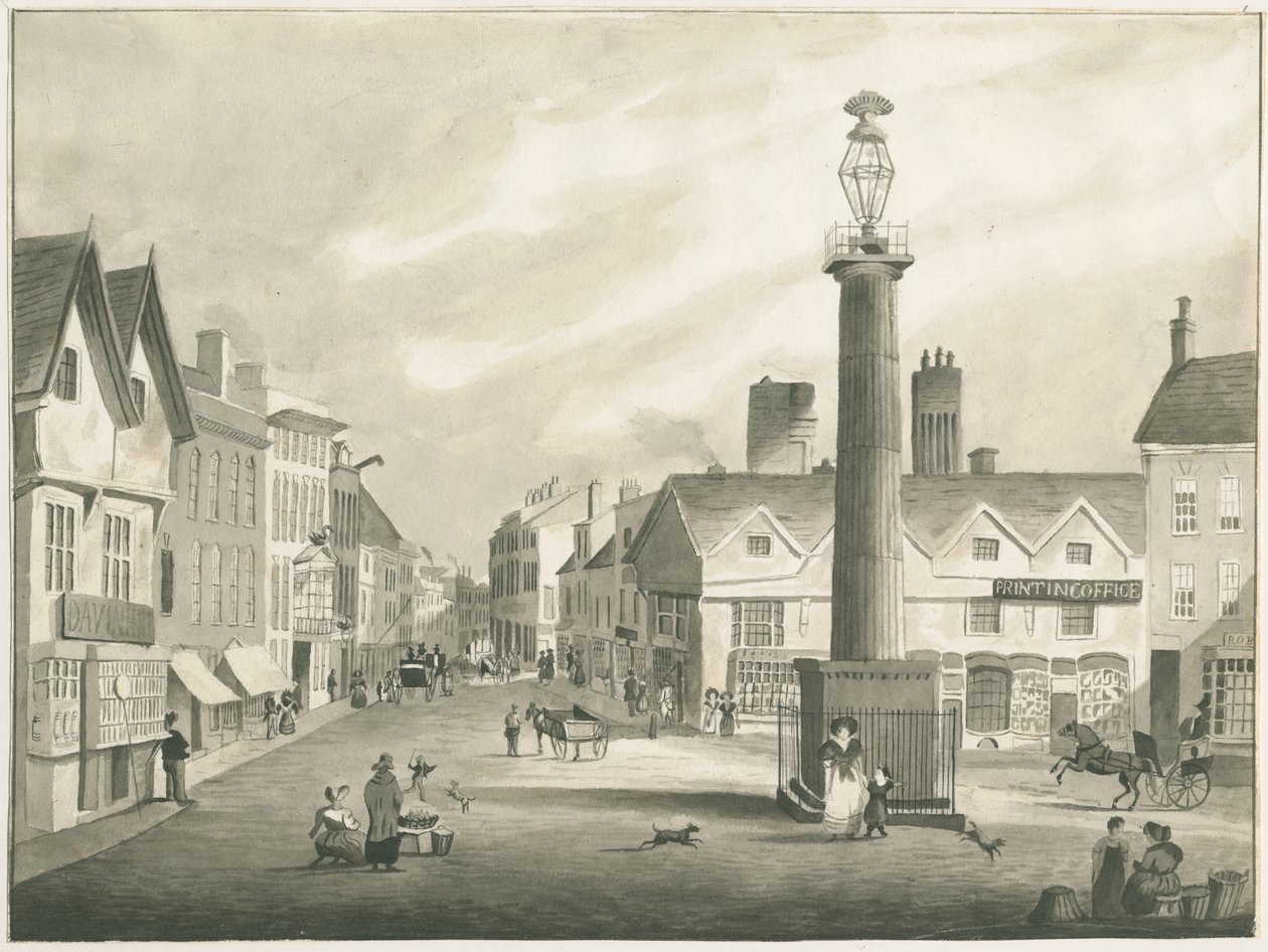 Wolverhampton – Market Place és [19. század közepe] (rajz) alkotó: Robert Noyes