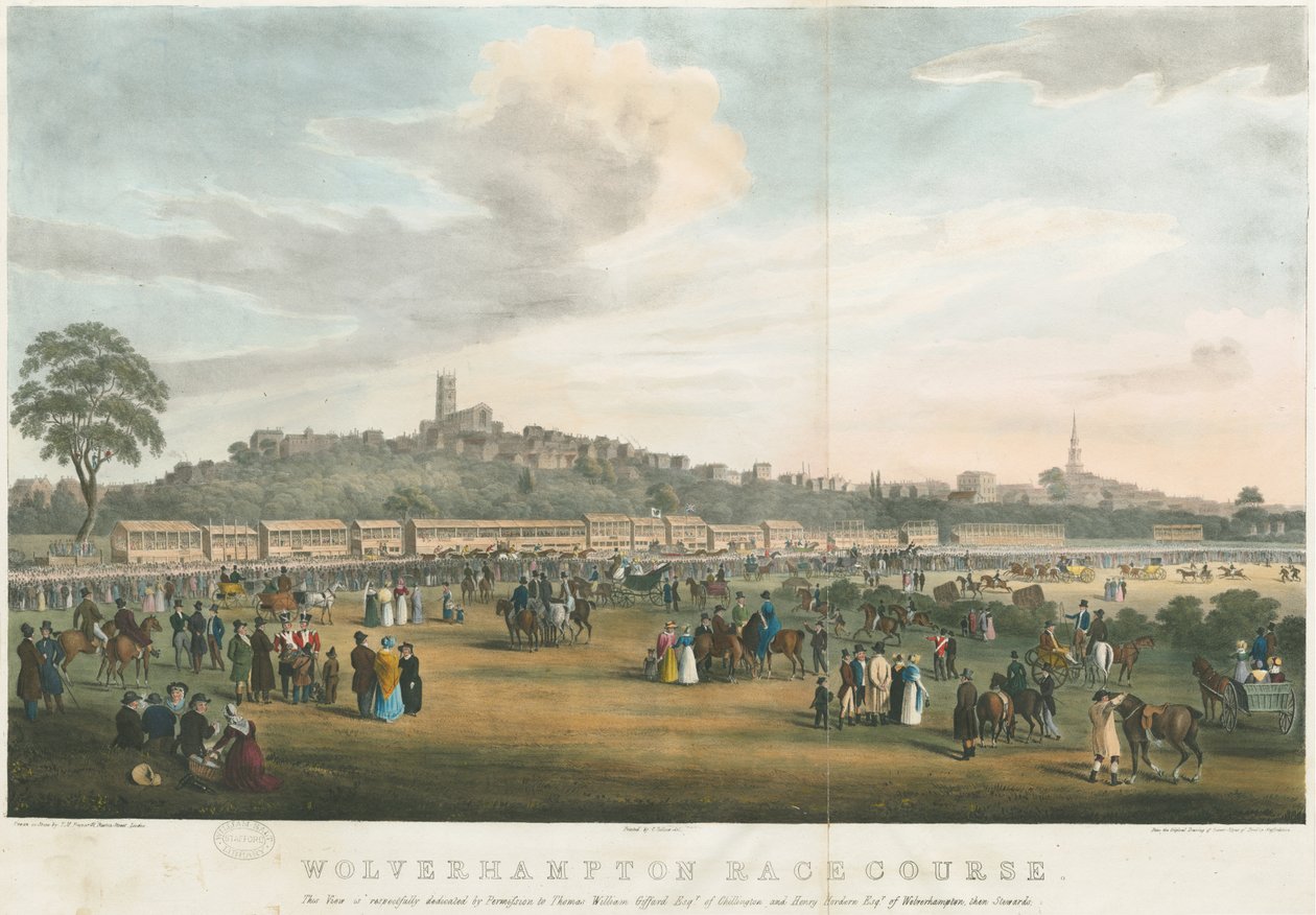 Wolverhampton – Versenypálya: színes litográfia és [c 1826] (nyomtatás) alkotó: Robert Noyes